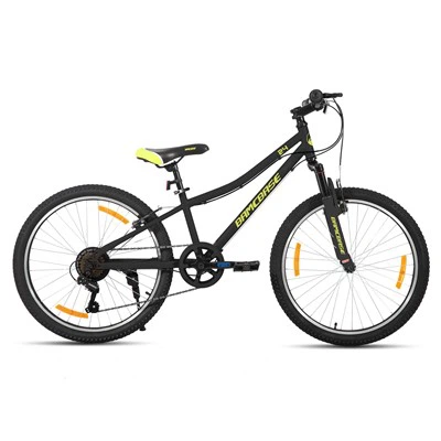 JOYKIE HILAND Bicicletta da mountain bike con freno a doppia V in acciaio a 7 velocità da 24 pollici di alta qualità per adulti
