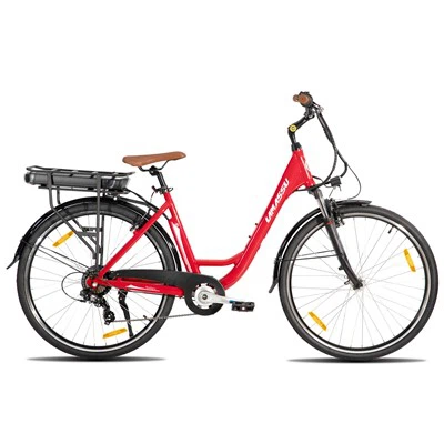 JOYKIE LAMASSU Mountain bike elettrica personalizzabile da 28 pollici Motore 250w 36v Doppio freno a V Telaio in lega di alluminio a 7 velocità